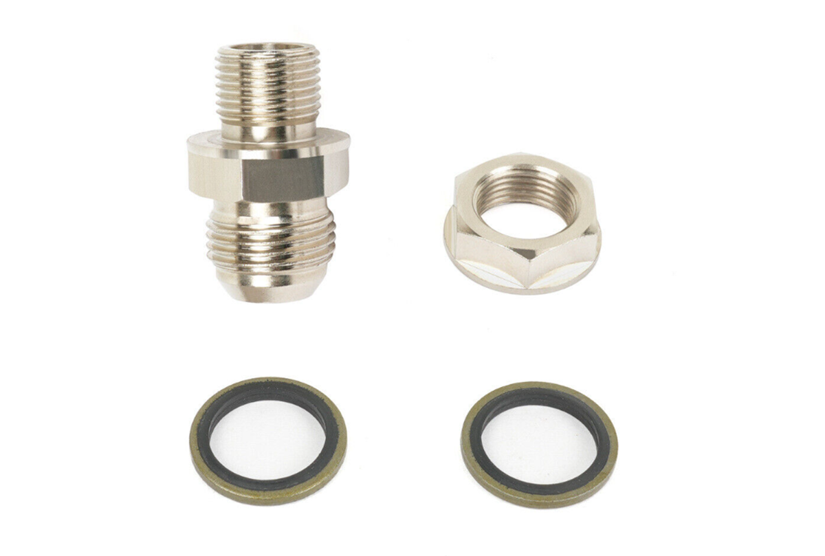 MAMBATEK 10AN To M18x1.5 No-Weld Turbo Oil Drain Return Adapter Bung Fitting