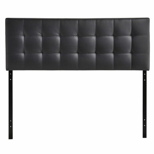 Black Upholstered Headboard Twin Full Queen King Bed Frame Mount Tufted Fabric - Picture 2 of 3