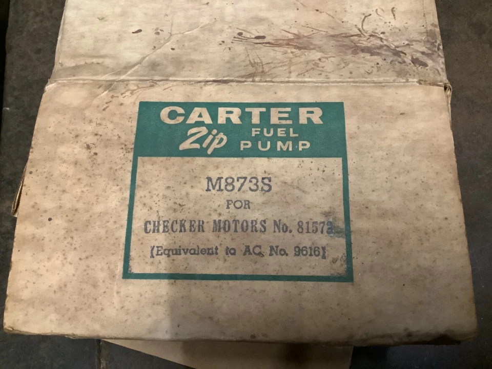 N.O.S. 1954 - 1966 quadriculado maratona carro bomba de combustível carter M873S AC 9616 - Imagem 2 de 4