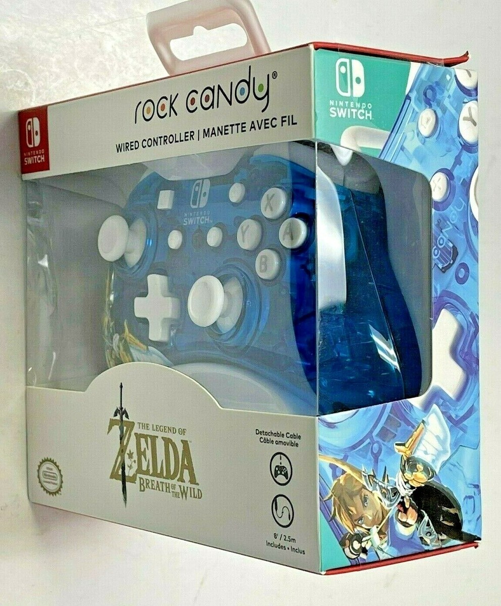 Rock Candy Wired Gaming Switch Pro Controller - Zelda Breath of