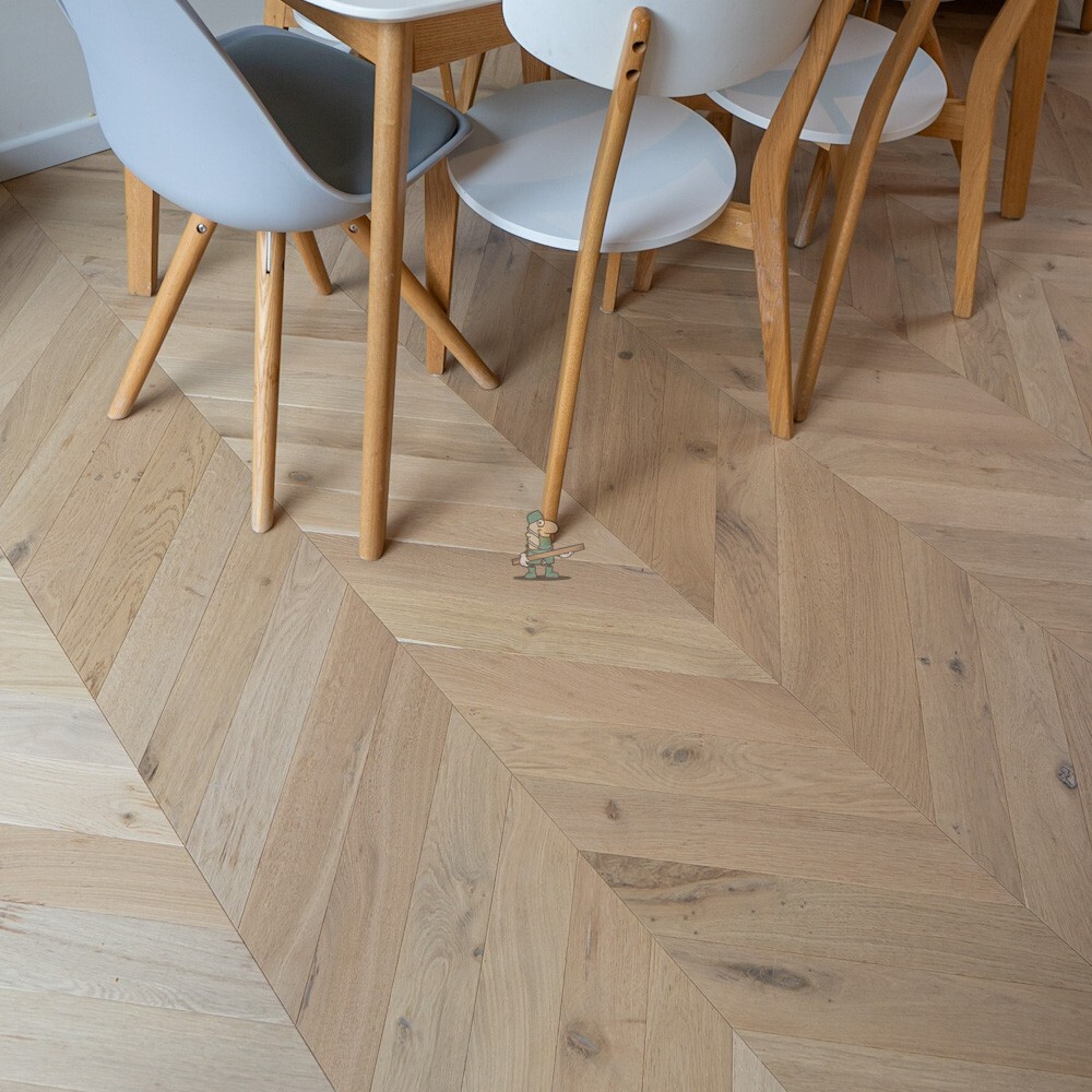 📦 66sqm Pallet Deal 14mm Invisible Light Oak Chevron Engineered Wood