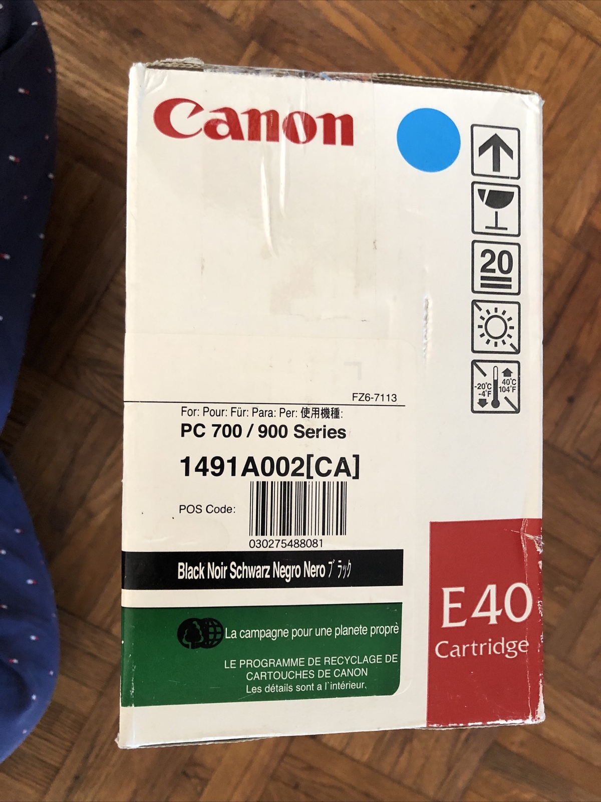 Canon canon e40 Black toner 1491a002AA/ca (030275488081)