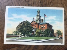 City Hall in Willimantic Connecticut Postcard