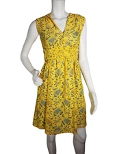 Plenty by Tracy Reece Womens Nikki Dress Sleeveless Lined Lace Yellow Size 4