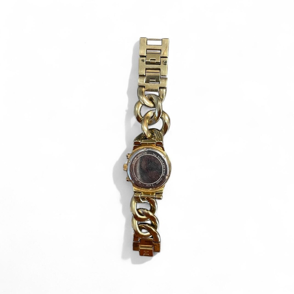 Michael Kors Womens Runway Twist Gold-Tone Chronograph Watch 