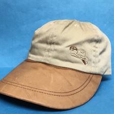 Vintage Stetson Leather Brim Hat Made in USA Belt Buckle Strap Golf Baseball Cap