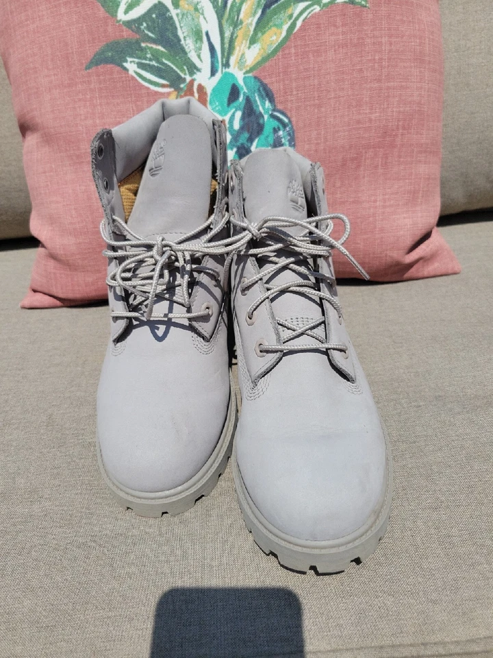 Timberland Gris 6 pulgadas Premium Botas Niños Talla 5 Gris Claro Mujer Talla 7 Foto 2 de 4