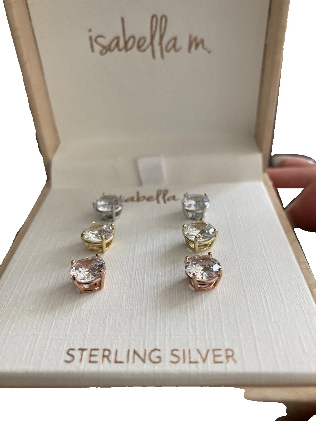 Rose Gold Plated M & M Stud Fashion Earrings