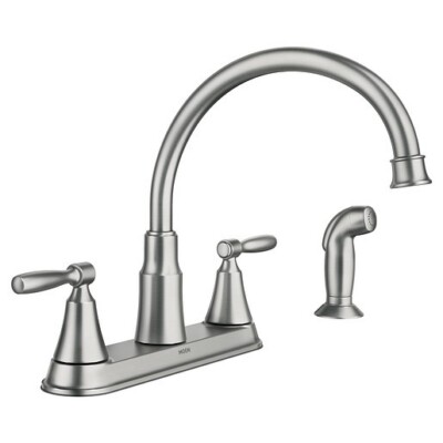 87048SRS  Hutchinson Spot Resist Stainless Two-Handle Kitchen Faucet