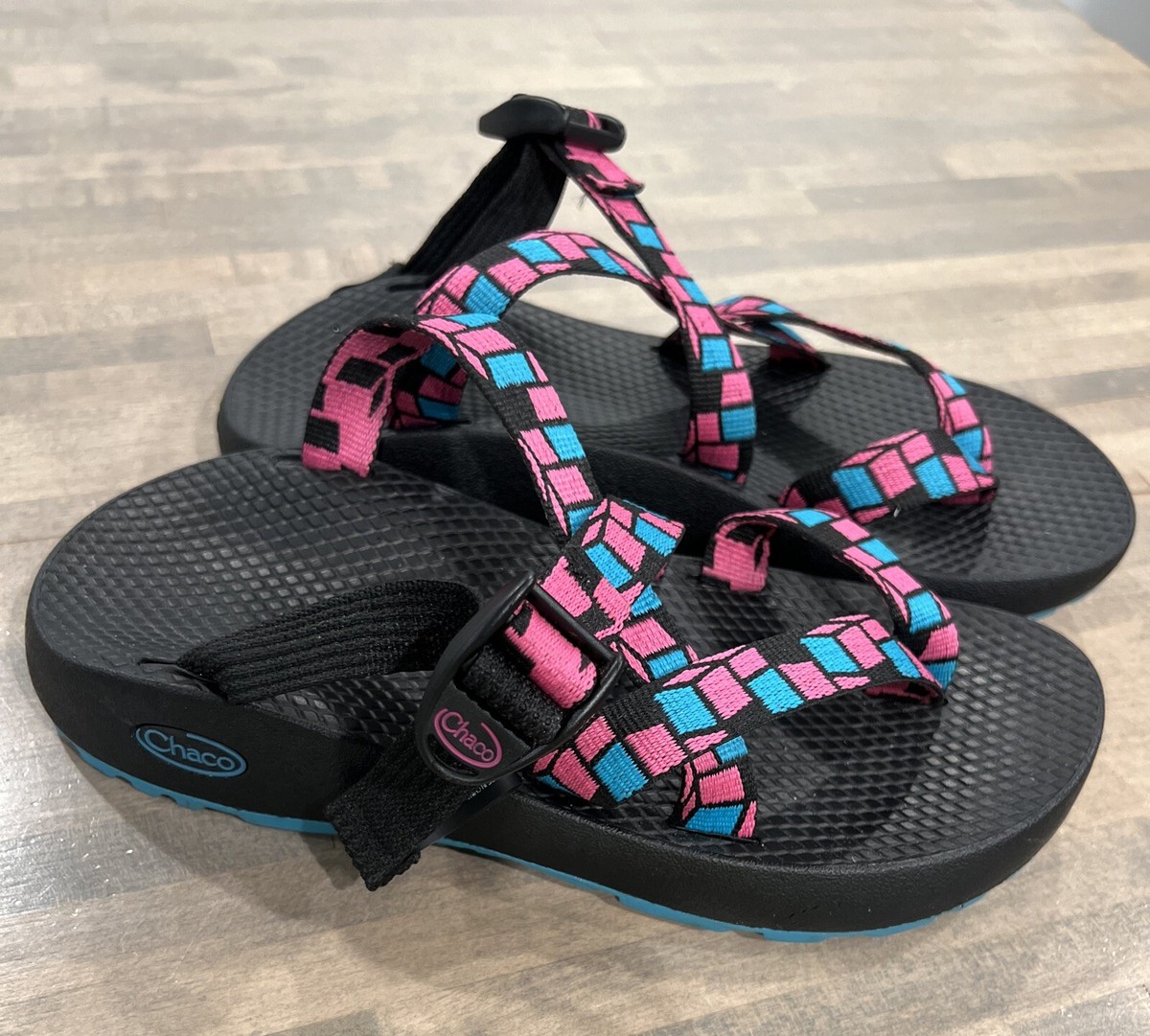 Chaco Black and Teal Adjustable Strap Sandals Z1 Classic Sandal for Men - S24 - Forests, Tides, and Treasures main image 2
