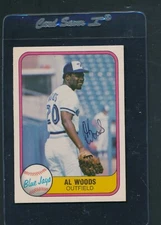 1981 Fleer #422 Al Woods Blue Jays Signed Auto *42609