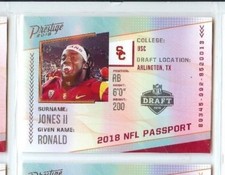 RONALD JONES II 2018 PANINI PRESTIGE FOOTBALL NFL PASSPORT #PP-RJ USC TROJANS