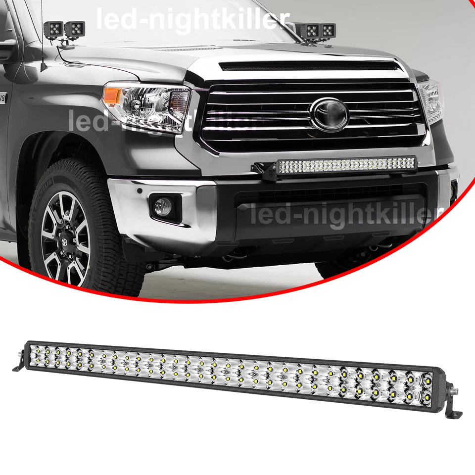 Para 2007-19 TOYOTA Tundra Hidden Bumper 30" barra de luz LED 6500K + interruptor balancim - Imagem 2 de 4