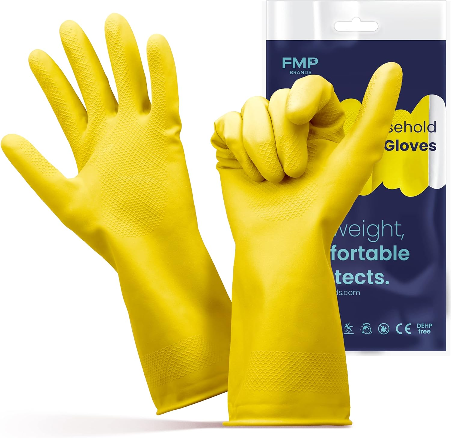 3/6/12/60 Pairs Cleaning Gloves, Waterproof Rubber Gloves for Washing Dishes, No