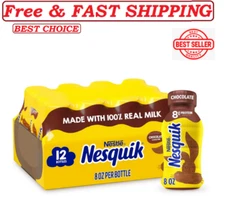 Nesquik Chocolate Lowfat Milk Ready to Drink 12 Pack of 8 fl oz.