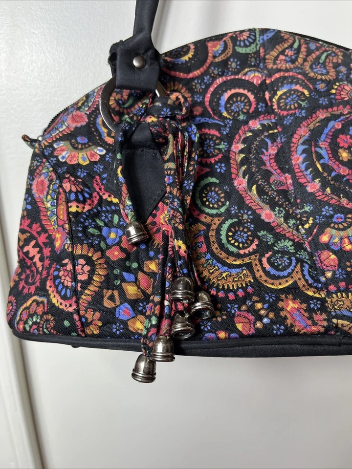 Bolso de mano Donna Sharp acolchado estilo descontinuado y tela usado en excelente estado Foto 2 de 4