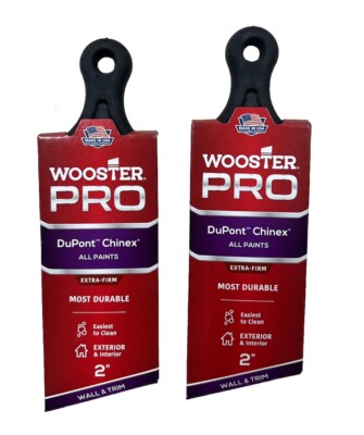 Wooster Pro Paint Brush, DuPont Chinex, 2-Inch, (2 PACK)