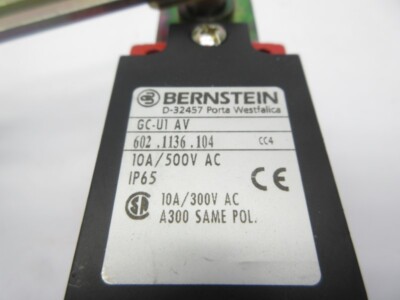 BERNSTEIN GC-U1AV 602.1136.104 500VAC 10A NSNP | eBay