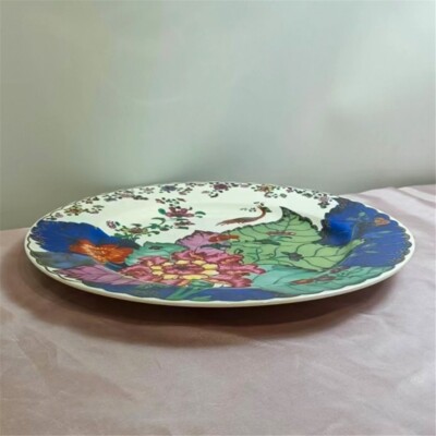 tobacco leaf dinner plate Vintage Style Tobacco Leaf Porcelain Dinner Plate-10''D