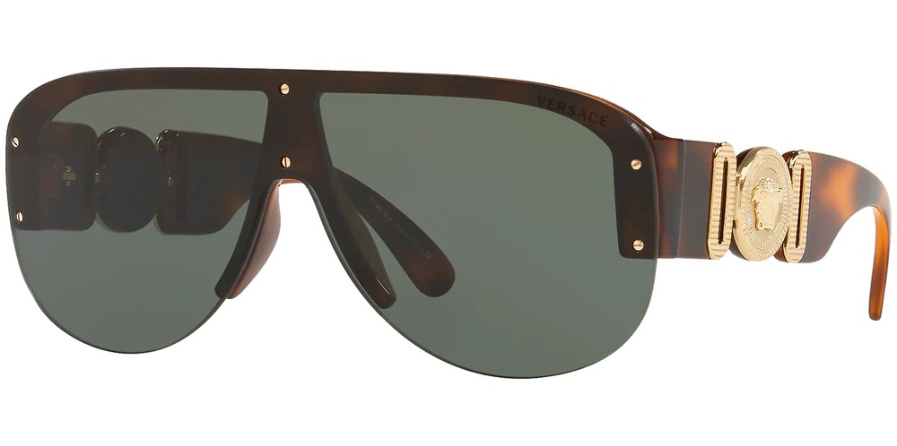 Versace Medusa Biggie Men's Havana Pilot Sunglasses - VE4391 531771 48 - Italy