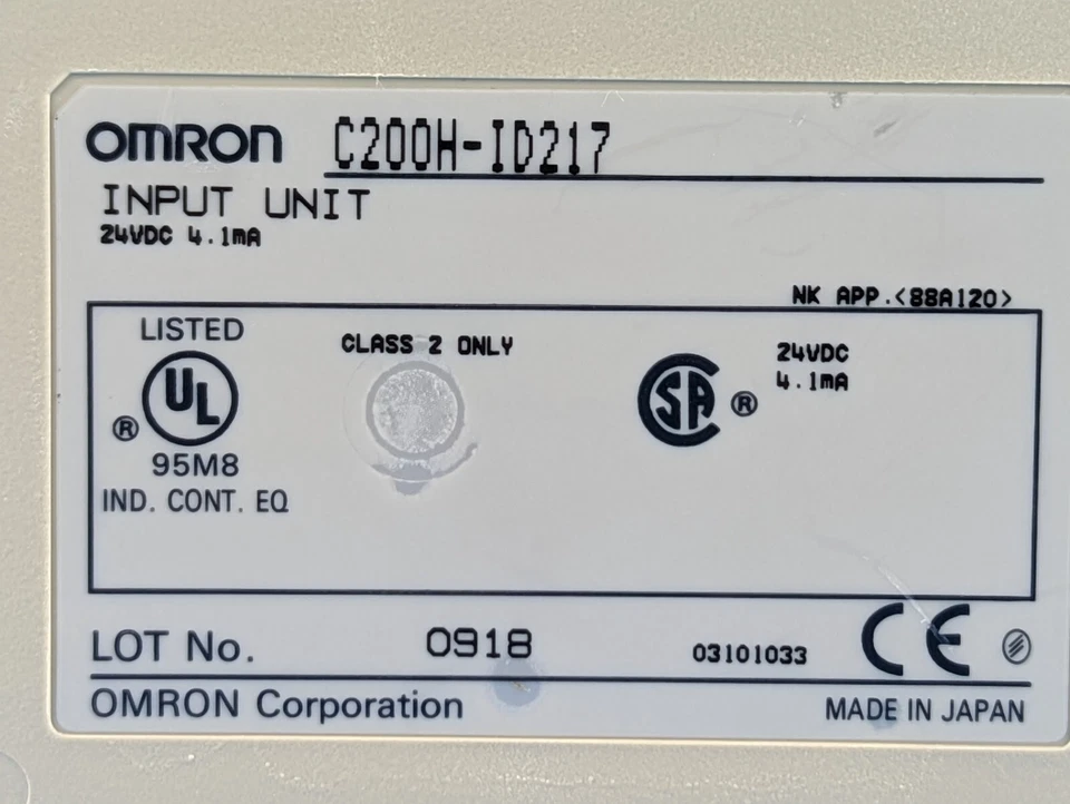 欧姆龙 C200H-ID217 64 点输入 CPU,C200HID217(批量 7) — 第 2/4 张图片