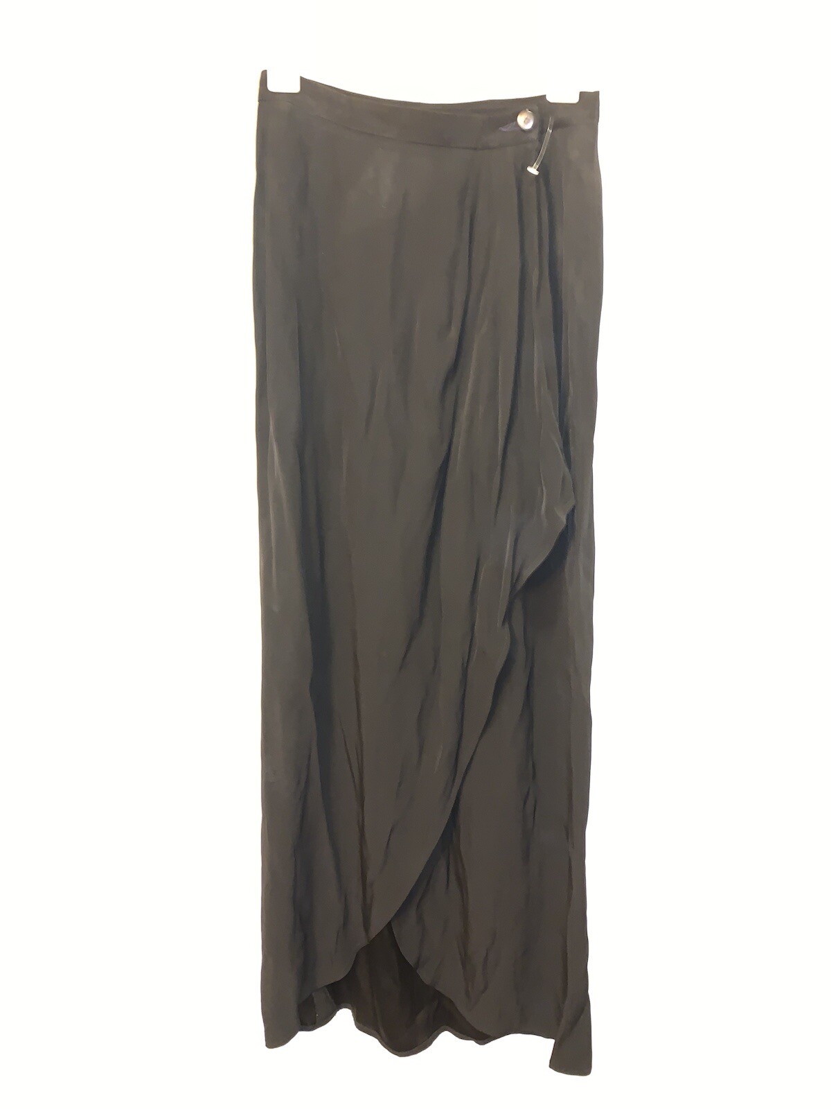 GONNA TULIPANO avvolgente pre loved autentica SAINT LAURENT taglia SMALL lunghezza intera NERA