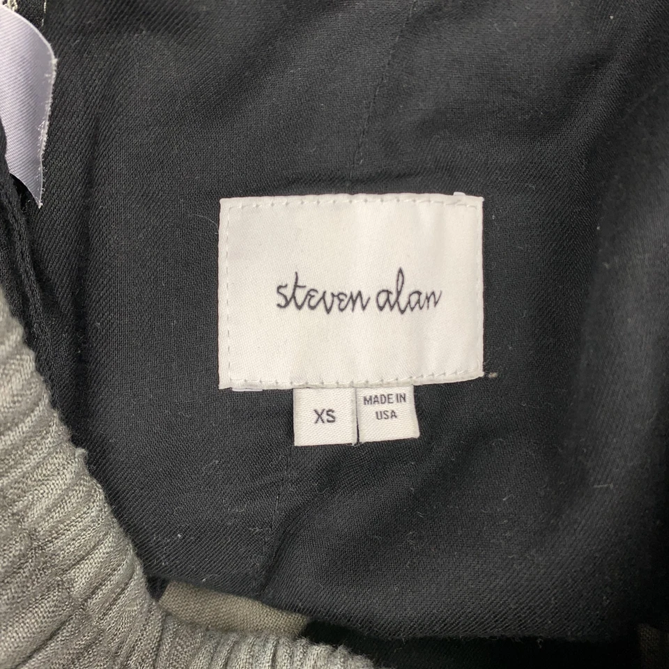 Pantalones Cortos STEVEN ALAN Talla XS Pizarra Lino Cintura Elástica Foto 4 de 4