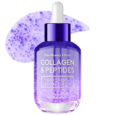 Korean Collagen Peptides Smoothing Serum Deep Hydration Anti-Wrinkle 1.69 oz