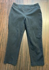 Chicos Pants Womens 1 8 Black Fabulously Slimming Ankle Pull On Preppy Comfort