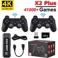 Video Game Console Retro TV Stick 128G 4K HDMI 2 Wireless Controller 41000+Games