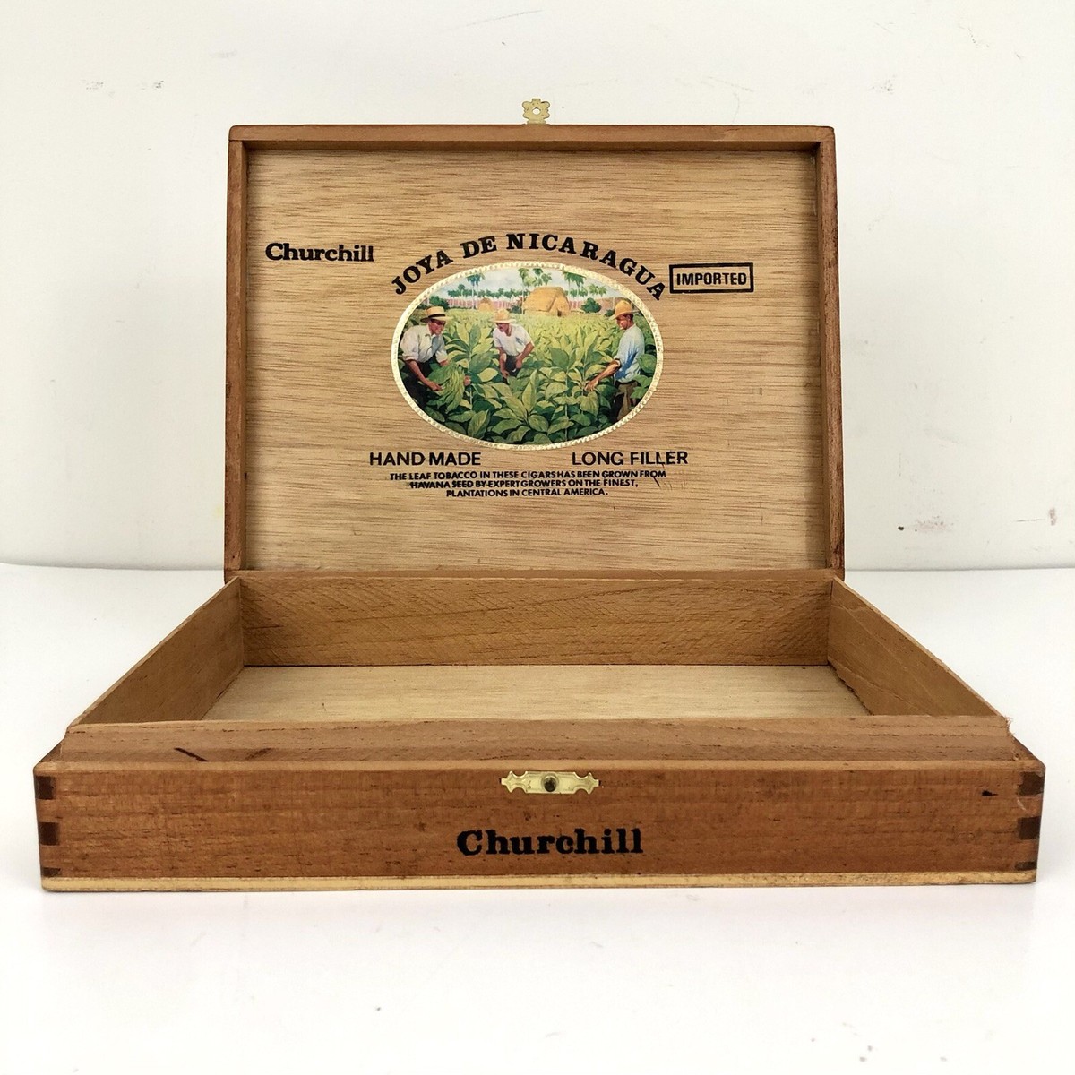 Vintage Joya de Nicaragua Wooden Cigar Box Hand Made