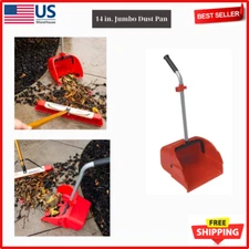 Jumbo Dust Pan 14 Inch Extra Large Pan Heavy Duty Durable Plastic Construction