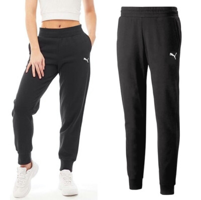 Puma Damen Jogginghose Trainingshose Sport Hose Freizeit Fitness Warm schwarz  