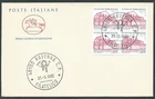 1982 ITALY FDC HORSE VESPERS SICILIANI QUARTINA STAMP ARRIVAL - Q