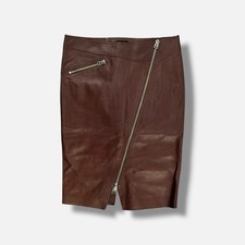 Tom Ford Women Red Lux Plonge Leather Diagona...
