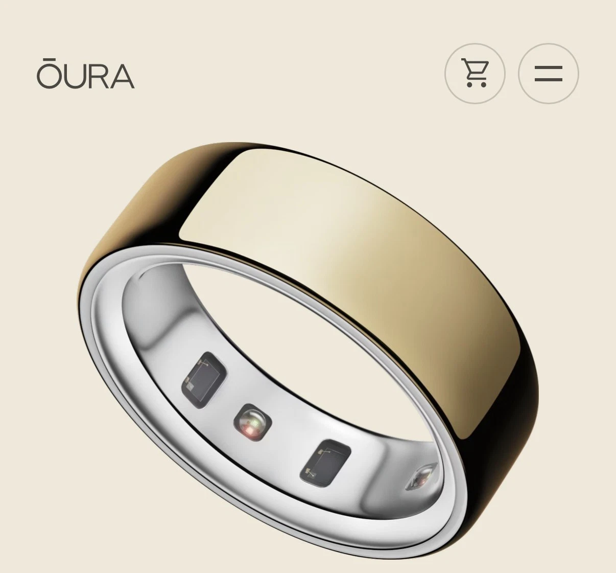 Oura Ring Gen 4 - Gold - Size 7 - Used with charger - No Box - See Description