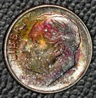 1960 Roosevelt dime, Gem BU, Beautiful Toning, Full Bands