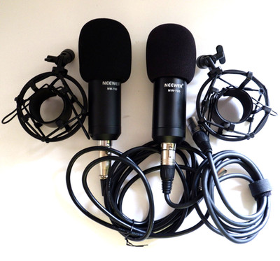 Neewer NW-700, 2 Microphones lot, Spider mount, cables Bundle Kit