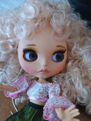 Blythe Doll Tan Matte Face Joint Big Lips Curly Afro Hair Eyes 4 Color Gift Toy