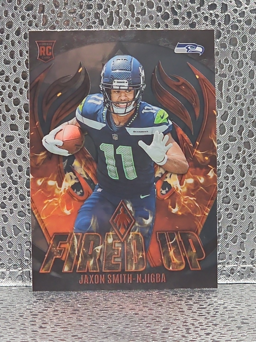2023 Panini Phoenix Fired Up Jaxon Smith-Njigba #FU-12 Rookie RC