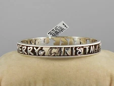 Brighton Silver Plated WINTER JOY Christmas Peace Bangle Bracelet JB5172 $68