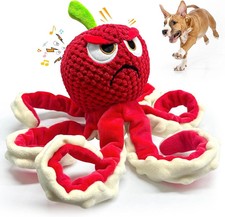 Squeaky Octopus Dog Toy - Soft Plush Interactive Tug Toy for All Size Dogs