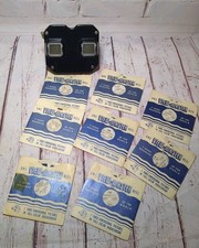 Vintage Sawyer's View-Master Black Viewer w/ 8 Reels Made In USA 1950s