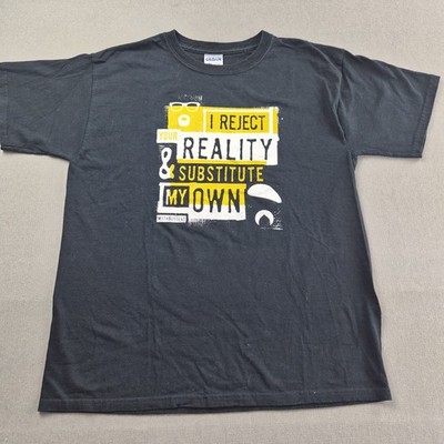 Gildan MythBusters Discovery Channel TV Show T-shirt Unisex  XL Black Vintage 