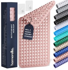 Bathtub Mat Non Slip 35x16 - Bath Mat Incl. Hooks for Drying, Extra Long, 1...