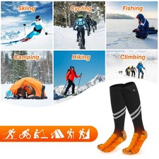 HEATED SOCKS 6000mAh RECHARGEABLE - 4 MODES INDOOR OUTDOOR SPORTS WARMERS