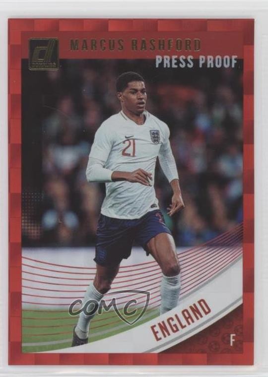 2018-19 Panini Donruss Press Proof Red Marcus Rashford #124 le6