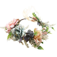 Bridal Flower Crown Garland Headband Floral Headpiece Halo Boho