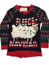 Kids With Love Derek Ugly Christmas Sweater Fleece Navidad Sheep 7/8