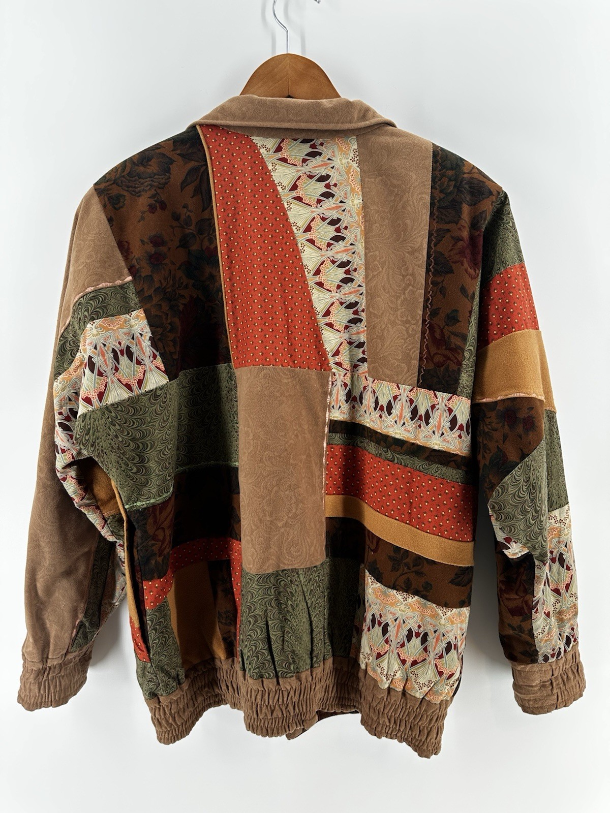 Vtg 70s Quilt Jacket Patchwork Jacket M Artsy Boh… - image 2